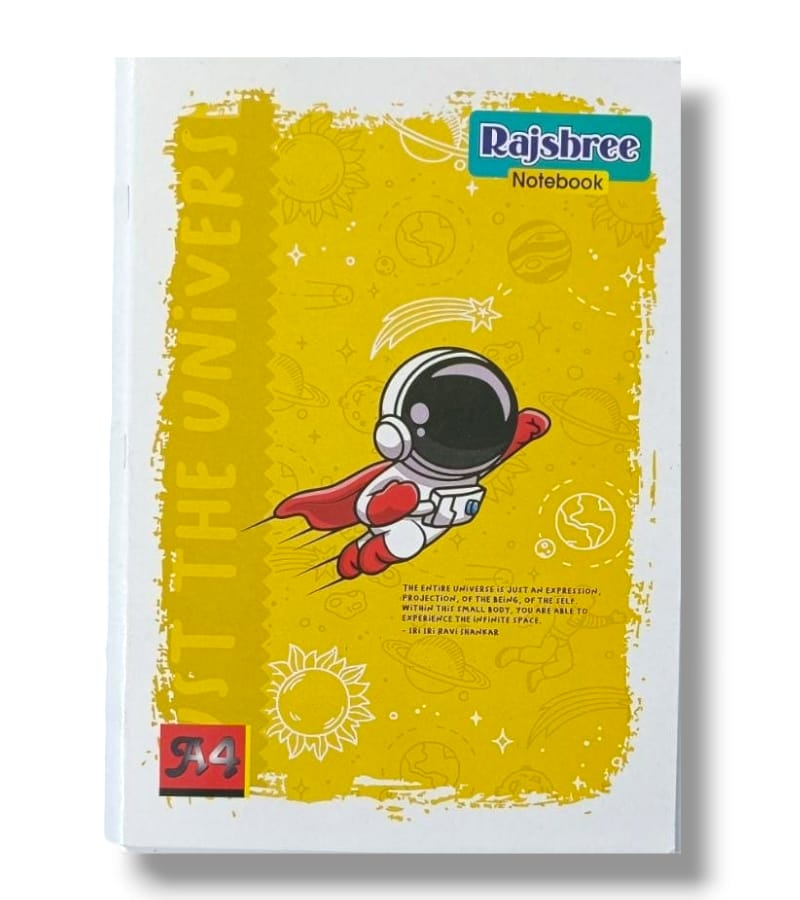 Rajshree A4 Single Line Ruling Notebook - 92 Pages (Size: 29.7 x 21 cm)